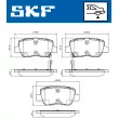 SKF VKBP 90458 A - Jeu de 4 plaquettes de frein arrière