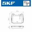 SKF VKBP 90482 - Jeu de 4 plaquettes de frein arrière