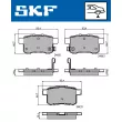 SKF VKBP 90613 A - Jeu de 4 plaquettes de frein arrière