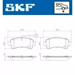 SKF VKBP 90769 E - Jeu de 4 plaquettes de frein arrière