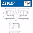 SKF VKBP 90846 A - Jeu de 4 plaquettes de frein avant