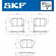 SKF VKBP 90846 A - Jeu de 4 plaquettes de frein arrière