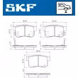 SKF VKBP 90867 A - Jeu de 4 plaquettes de frein arrière