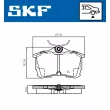 SKF VKBP 90897 A - Jeu de 4 plaquettes de frein arrière