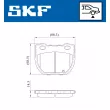 SKF VKBP 90932 - Jeu de 4 plaquettes de frein arrière