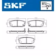 SKF VKBP 91087 A - Jeu de 4 plaquettes de frein arrière