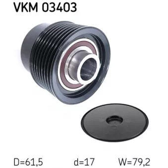 SKF VKM 03403 - Poulie roue libre, alternateur