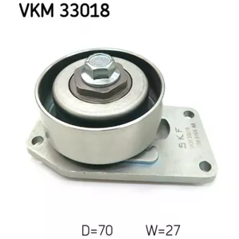 Poulie renvoi/transmission, courroie trapézoïdale à nervures SKF VKM 33018-1