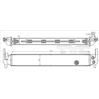 Radiateur, refroidissement du moteur TYC OEM 6R0145805E
