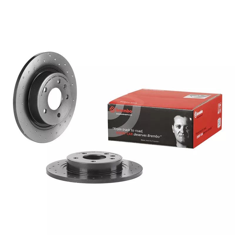 Jeu de 2 disques de frein arrière BREMBO 08.B351.1X - Visuel 1