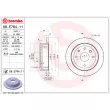BREMBO 08.E764.11 - Jeu de 2 disques de frein arrière
