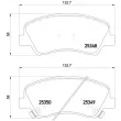 BREMBO P 18 025X - Jeu de 4 plaquettes de frein avant