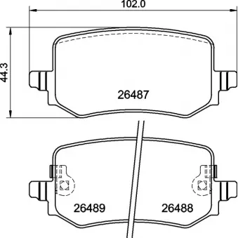 Jeu de 4 plaquettes de frein arrière BREMBO P 30 139 pour HYUNDAI TUCSON 1.6 CRDi Hybrid 48V - 136cv