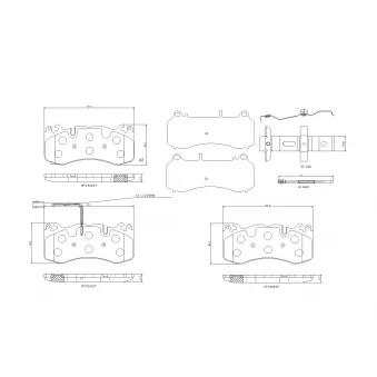 Jeu de 4 plaquettes de frein avant BREMBO OEM 673005715