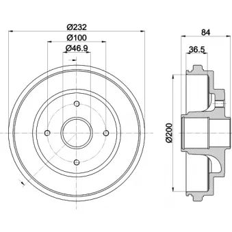 MINTEX MBD440 - Tambour de frein