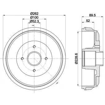 Tambour de frein MINTEX OEM 432007212R