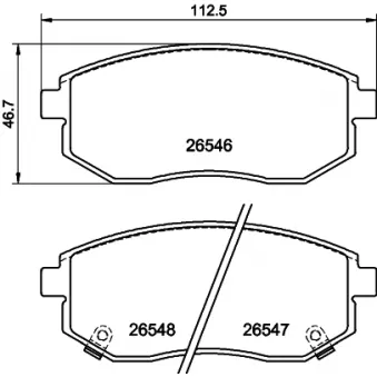 Jeu de 4 plaquettes de frein avant MINTEX OEM 410609323R