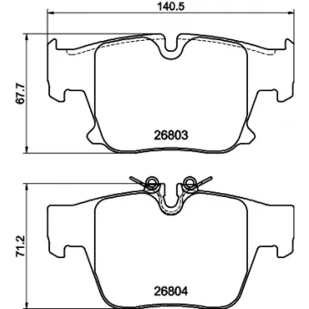Jeu de 4 plaquettes de frein arrière MINTEX [MDB4378]