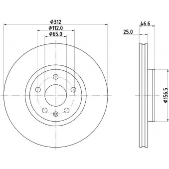 Jeu de 2 disques de frein avant MINTEX OEM 10174827