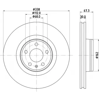 MINTEX MDC3181C - Jeu de 2 disques de frein avant
