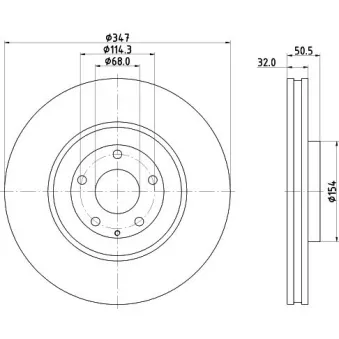 Jeu de 2 disques de frein avant MINTEX OEM K13T33251