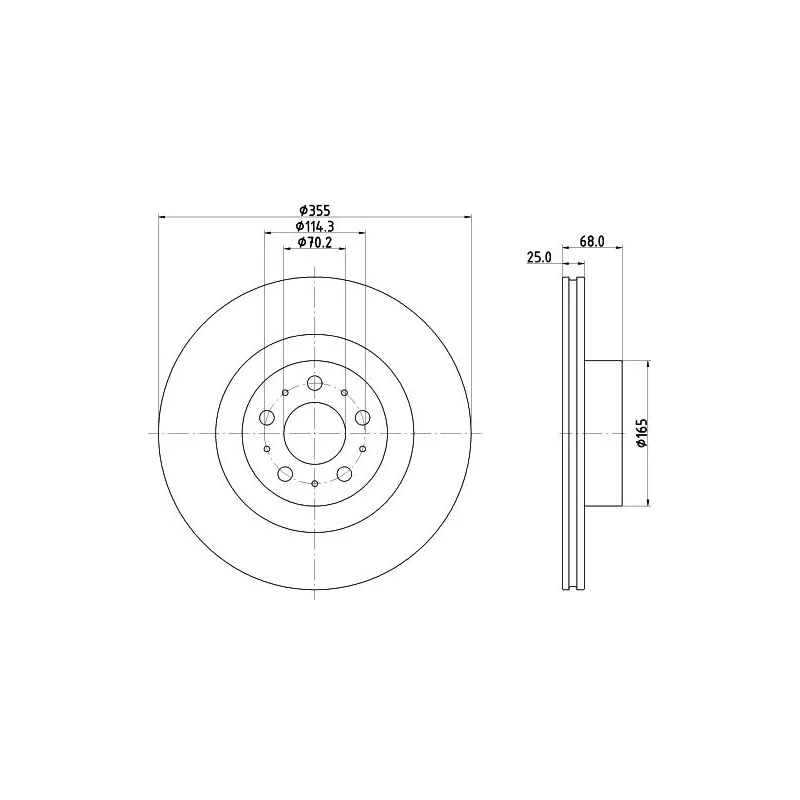 Jeu de 2 disques de frein avant MINTEX MDC3221C - Visuel 1