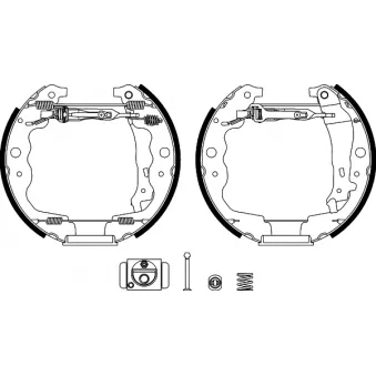 Jeu de mâchoires de frein MINTEX OEM 6001549705