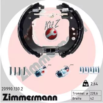 Kit de freins arrière (prémontés) ZIMMERMANN OEM 441007469R