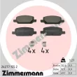 Jeu de 4 plaquettes de frein arrière ZIMMERMANN [26277.155.2]