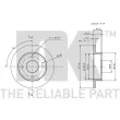 NK 202212 - Jeu de 2 disques de frein avant