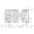 NK 202512 - Jeu de 2 disques de frein avant