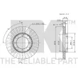 NK 203011 - Jeu de 2 disques de frein avant