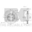 NK 203341 - Jeu de 2 disques de frein avant