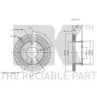 NK 203377 - Jeu de 2 disques de frein avant