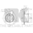 NK 203378 - Jeu de 2 disques de frein arrière