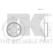 NK 203446 - Jeu de 2 disques de frein arrière