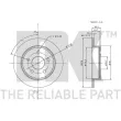 NK 203636 - Jeu de 2 disques de frein arrière