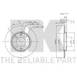 NK 203718 - Jeu de 2 disques de frein arrière