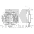 NK 204419 - Jeu de 2 disques de frein avant
