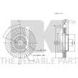 NK 204540 - Jeu de 2 disques de frein avant
