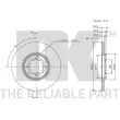 NK 204568 - Jeu de 2 disques de frein avant