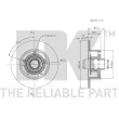 NK 2047120 - Jeu de 2 disques de frein arrière