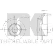 NK 204734 - Jeu de 2 disques de frein arrière
