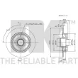 NK 204836 - Jeu de 2 disques de frein arrière