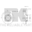 NK 205202 - Jeu de 2 disques de frein avant