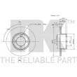 NK 209902 - Jeu de 2 disques de frein avant