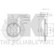 NK 209918 - Jeu de 2 disques de frein avant