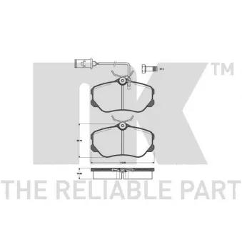 Jeu de 4 plaquettes de frein avant NK OEM 60760110
