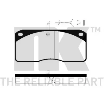Jeu de 4 plaquettes de frein avant NK OEM 1906297