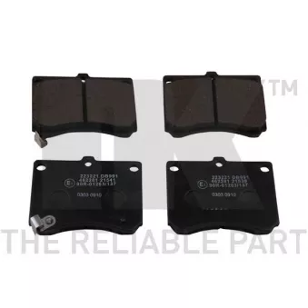 Jeu de 4 plaquettes de frein avant NK OEM B0YW3323ZB